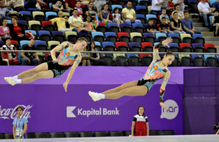 Avropa Oyunları çərçivəsində aerobika gimnastikası üzrə final yarışları. Bakı, Azərbaycan, 21 iyun 2015 